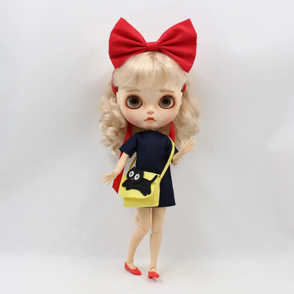Blyth кукла ледяной красный бант обувь желтый мешок платье Kiki служба доставки одежда 1/6 подарок игрушка подходит для 30 см одежды