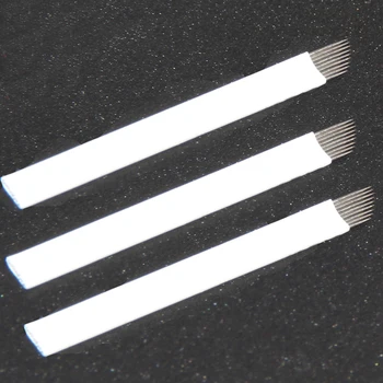 

100pcs manual needle blades school-supplies permanent makeup needle pin 9 blades for permanent makeup manual pen