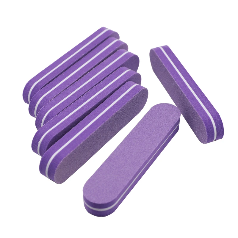 

5pcs Purple Sponge Nail Art Files 100/180 Nail Art Sanding Buffer Block Disposable Files Set For UV Gel Polish Manicure 9*2cm