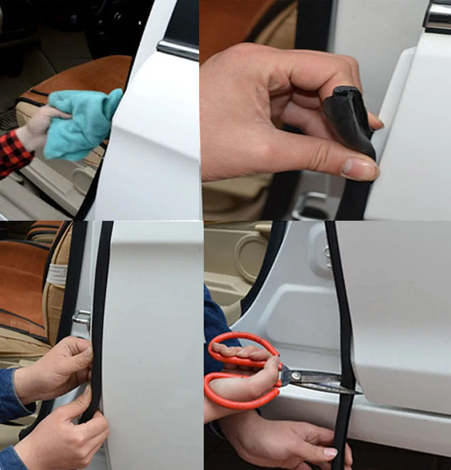 

160CM B Pillar Car Door Seal Rubber Sealing Strips Rear Edge Trim Windproof
