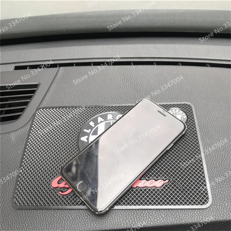 

1pc Anti-slip Mat Non Slip Pad With Car Logo For Alfa Romeo GIULIA STELVIO