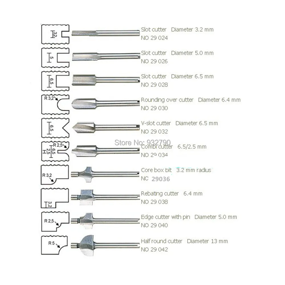 Drill Bit Set Wood Cutter Boring Auger Woodworking Bits