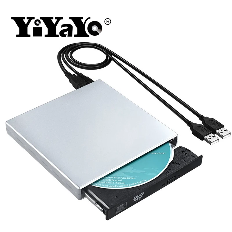 

YiYaYo USB 2.0 External Portatil CD-RW Burner DVD/CD-Rom Recorder CD/DVD Player Laptop Optical Drive Windows 7/8/10 MacBook