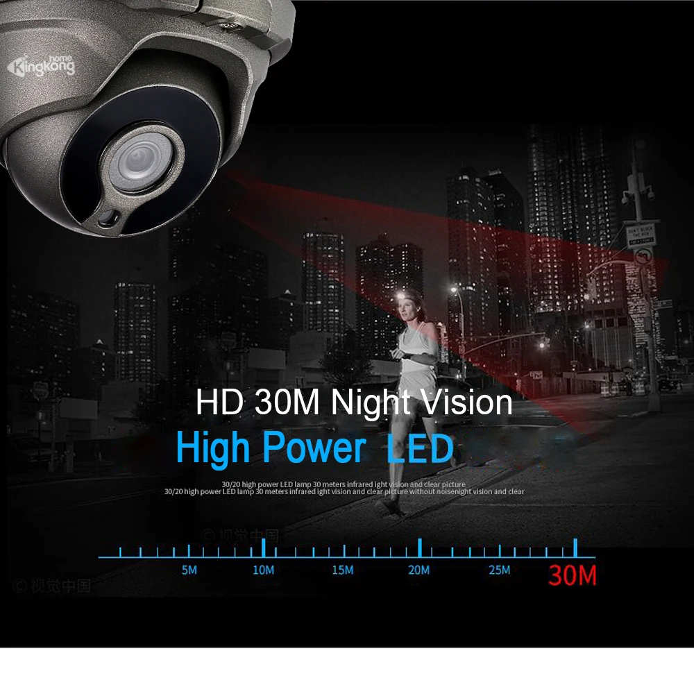 Kingkonghome 48 В POE IP Камера 1080 P 720 960 IP67 Водонепроницаемый Открытый безопасности ИК