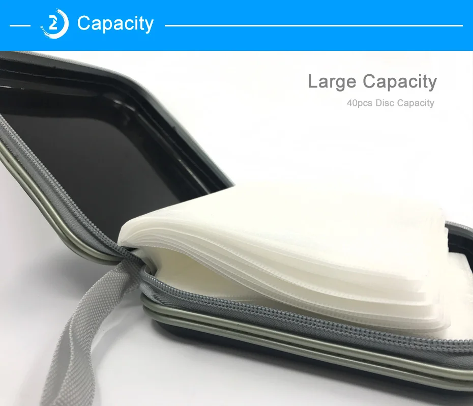 BUBM Durable CD Case 40pcs Discs Portable CD Bag DVD Case Storage Holder DVD Bag Fashion Useful CD Case For Car Bags (9)