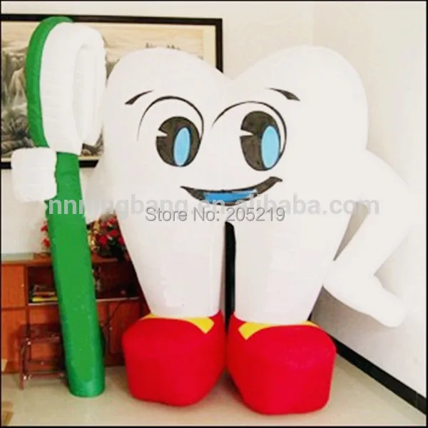 

Free shipping 2M height inflatable white tooth, inflatable tooth for advertising
