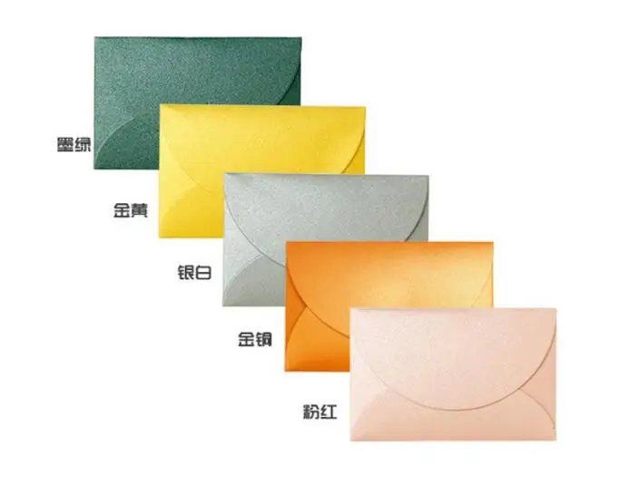  50pcs/lot Handmade Mini Envelopes Vintage Colored Pearl Blank Paper Envelope Wedding Invitation Env - 32747215419