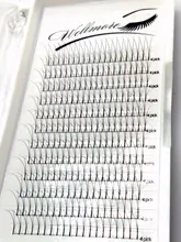 2021 nouveau 2/3/4/5/6D Volume russe Extension de cils longue tige pré-fait ventilateurs C/D curl vison cils Extensions individuelles