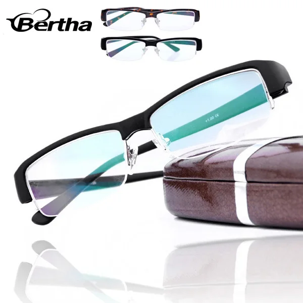 Free Shipping 2015 Newest High Grade And HD Half Rim Prescription Reading Glasses L00051in Men