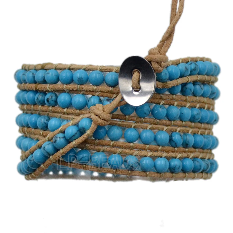 001-3 Blue Turquoise 5turns a