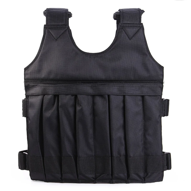 20 кг gLoading утяжеленный жилет для оборудование для бокса регулируемые упражнения Черная куртка Swat Sanda Sparring защита