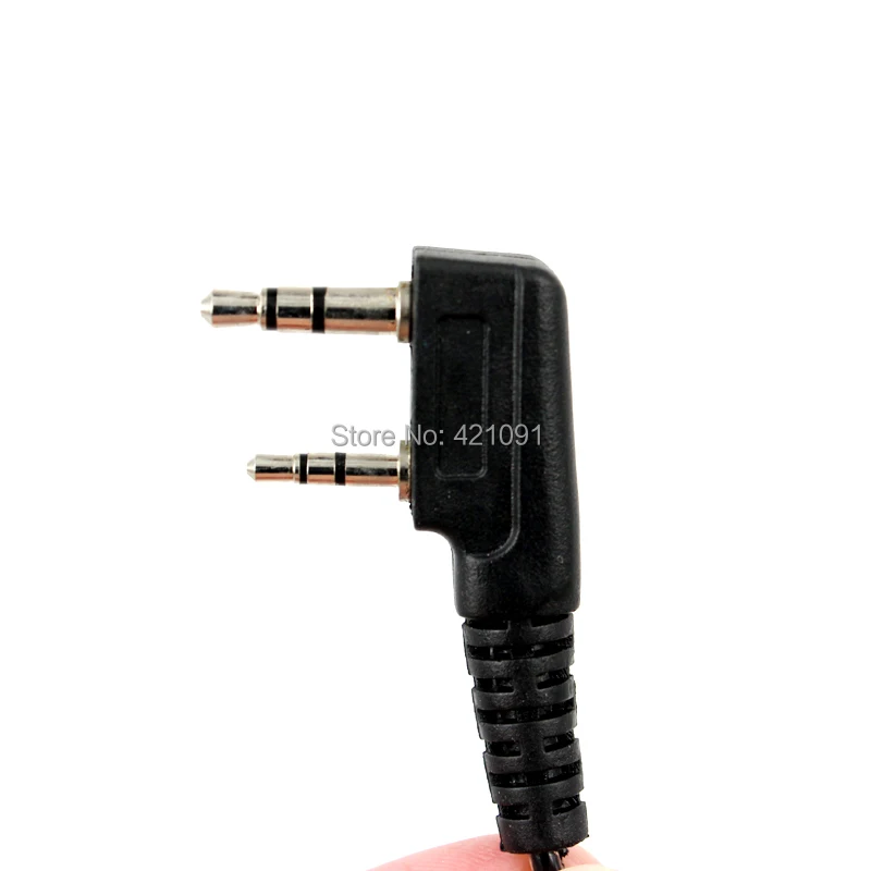 2 Pin PTT Mic Headset Earpiece Ear Hook Earphone for Kenwood Baofeng 5 IMG_0053