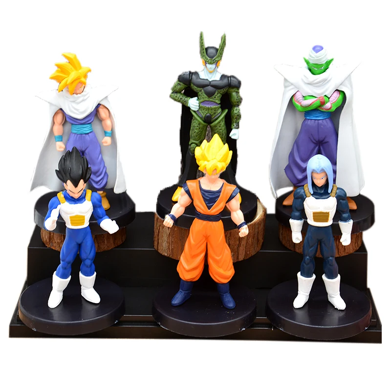Dragon Ball Рисунок сотовый Гоку Вегета Piccolo Мужские Шорты для купания Сын Гохан фигурку игрушки для мальчика подарок детям 6 шт./компл. 9 -12 см