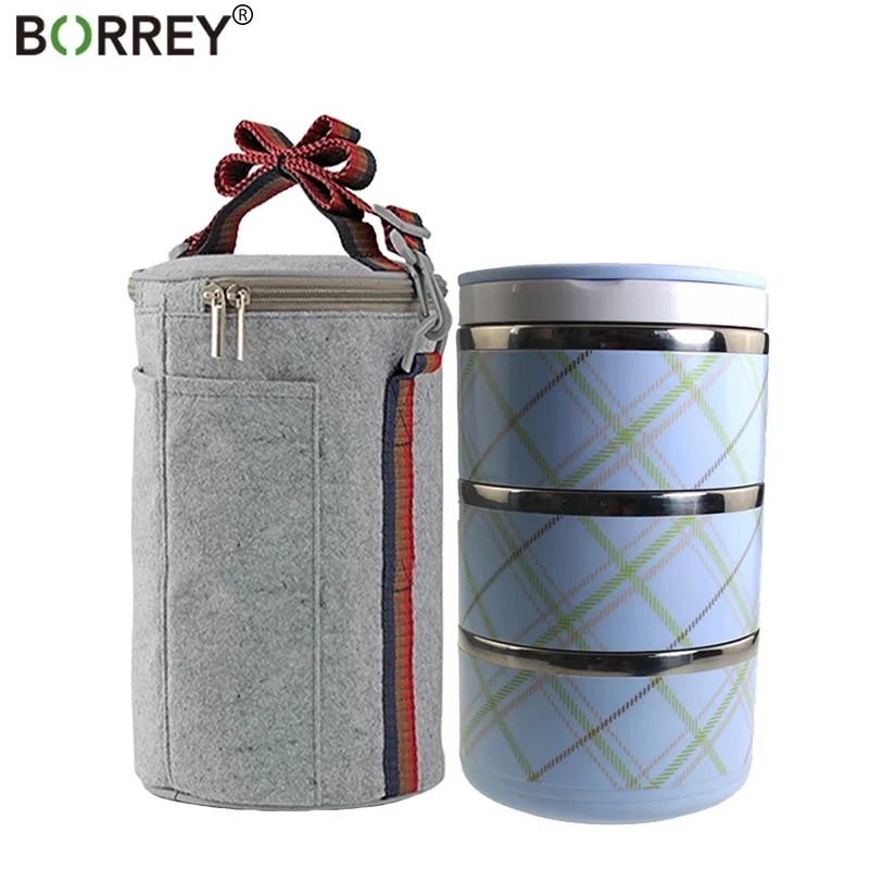 BORREY 304 Теплоизоляционный Ланч бокс Bento детская коробка для завтрака школы Розовый