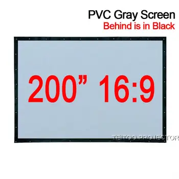 

200 inches 16:9 PVC Soft Grey-Black foldable Outdoor Projection Screen Curtain Film for All Portable HD Mobile Projectors