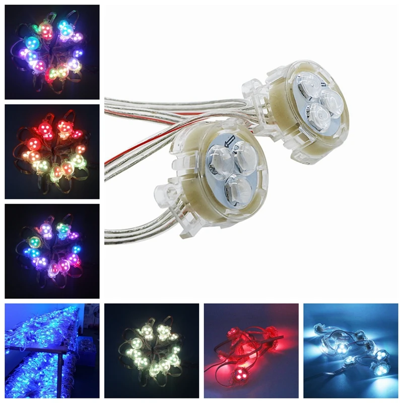 SZYOUMY 200 шт. DC12V WS2811 IC 30 мм Диаметр SMD 5050 RGB 3 светодиодные пиксельные точки освещения