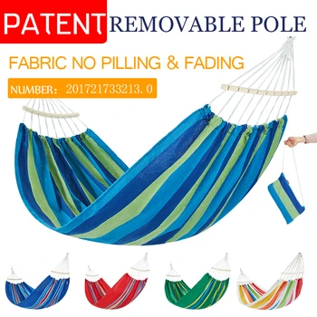 

RU warehouses Hammock with spreader bar Double/Single Garden swing Sleeping bed Portable Outdoor Camping Garden hanging chair