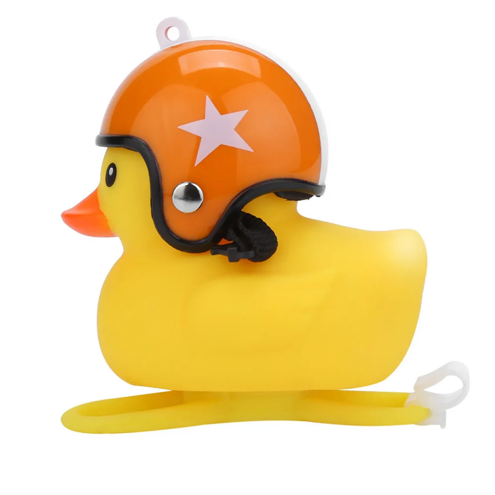 Bicycle headlights cartoon duck headlights flashing duck horn lights riding safety warning lights at night (7)