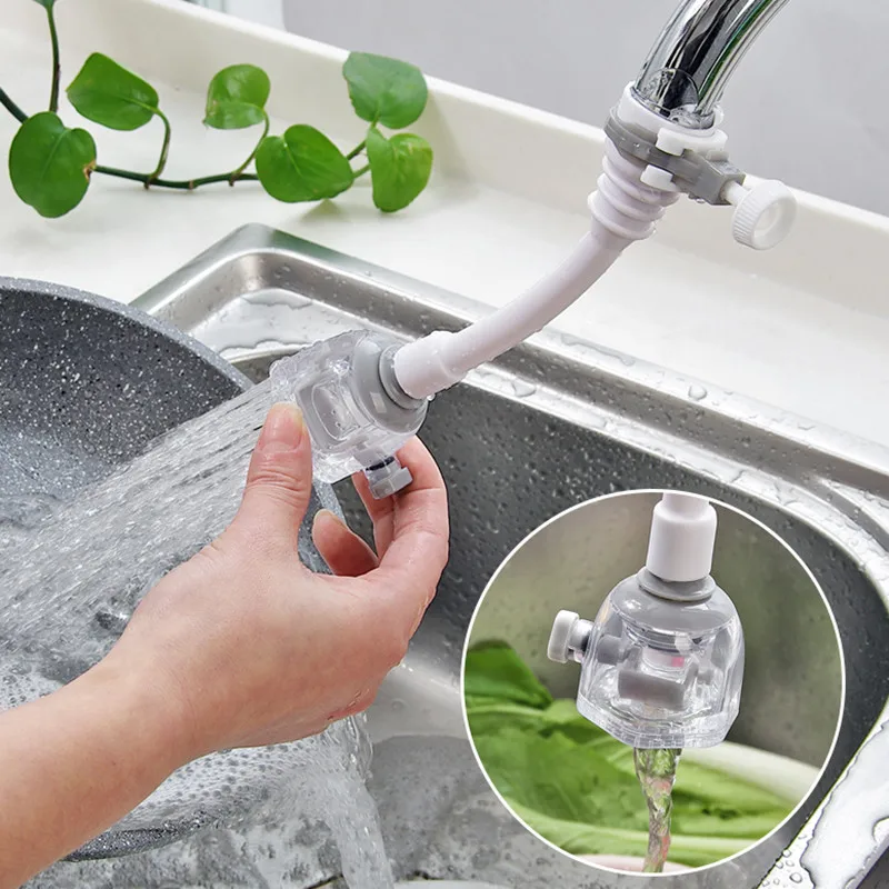 

Rotating Faucet Extender Bubbler Splash-proof Headband Valve Pressure Reducing Water Spout Water Saver Kitchen Faucet Filter