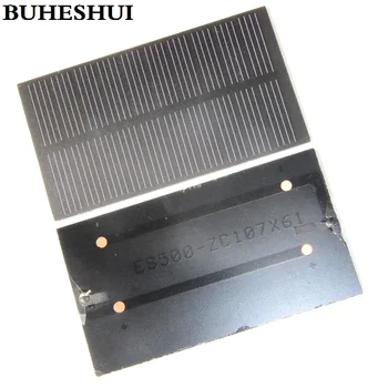

BUHESHUI 1W 5V Monocrystalline PET Solar Panel Solar Cell Module DIY Solar Charger For 3.7V Study 107*61MM 100pcs/lot Wholesale