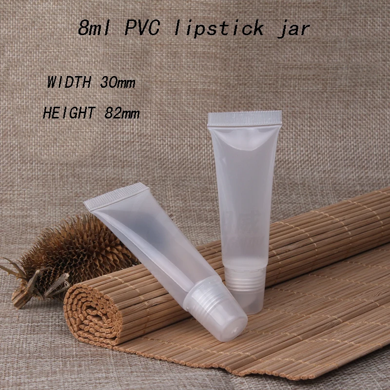 

Capacity 8ml/g 300pcs/lot Lip gloss hoses, embellish lipstick tube, extrusion plastic pipe,plastic tube