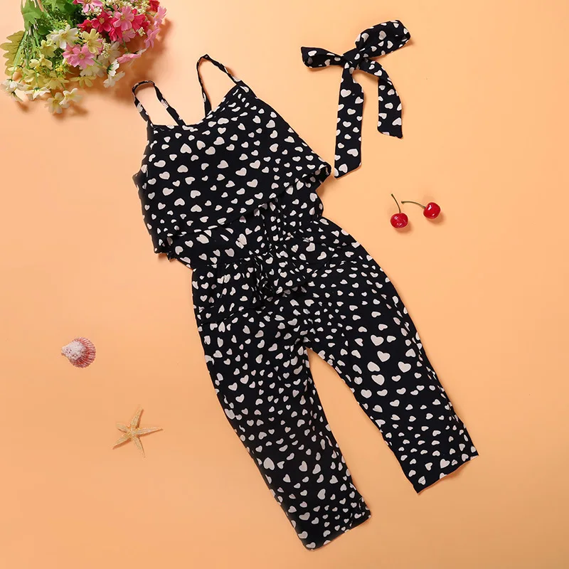 Novo Popular Meninas Jumper Romper Meninas Tiras Alcinhas Cordão Babados Queimado Macacão Palazzo 27 Novo Popular meninas jumper romper MENINAS tiras