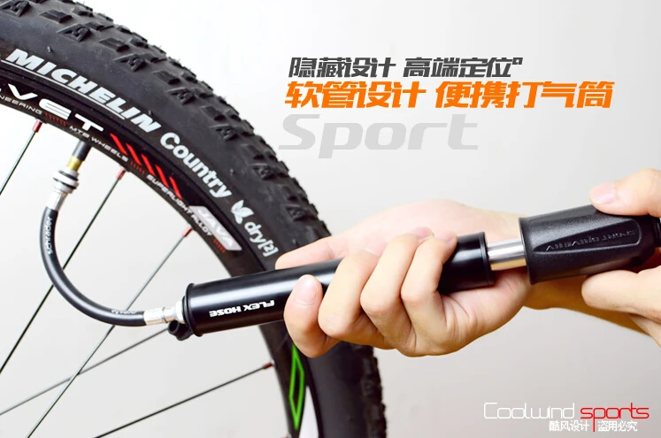 

LEZYNE Sport HP 120psi 8.3bar /HV 90psi 6.2bar Bicycle Cycling Bike Portable Multifunction Mini Pump Equipped