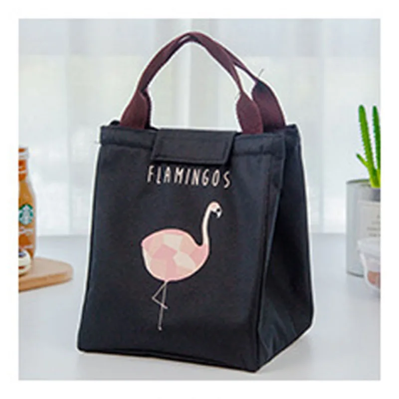 Flamingo Tote Picnic Bags Lunch Box Waterproof Thermal Insulation Storage Box Men Women Kid Outdoor Camping Beach Picnic Basket (7)
