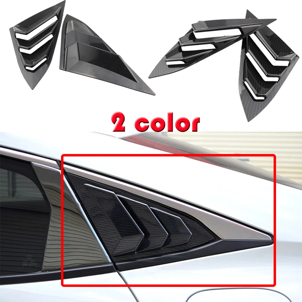 Side Vent Window Louver Car Rear Quarter Spoiler Panel For Honda Civic