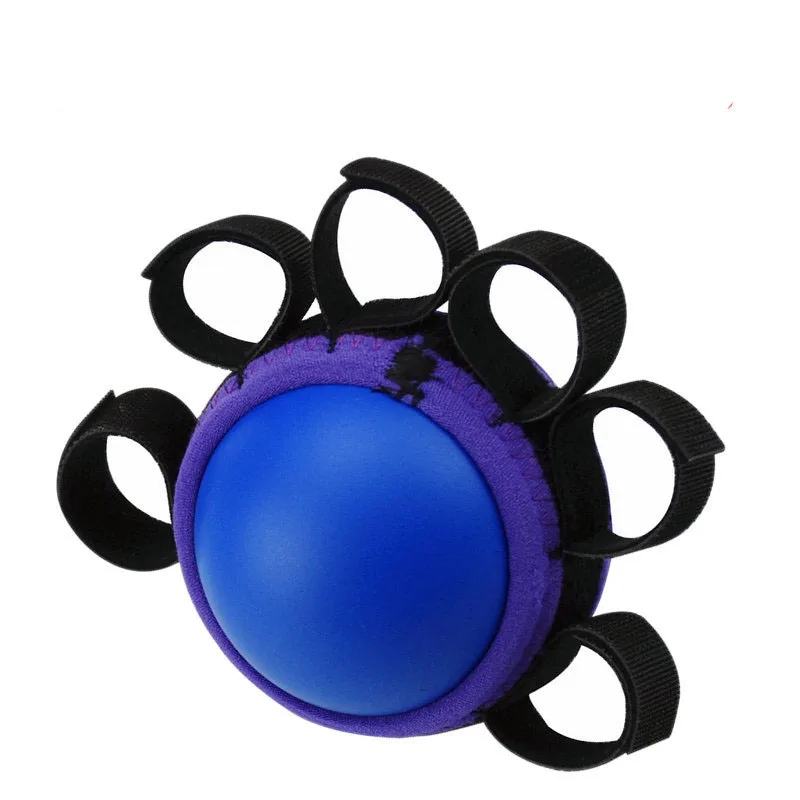 Six Finger Hole Hand Grip Ball Arm Muscle Power Training Rubber Ball Stroke Hemiplegia Rehabilitation Training Care Equipment