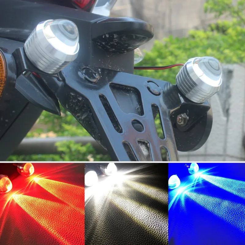 

12v Bigger lens Motorcycle license flash light Brake Stop strobe light ebike Rear warning tail light Moto DRL driving flasher
