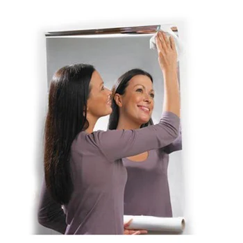 

FUNLIFE 60x100cm Reflective Mirror Film Sticker Glued Mall Home Fitting Dressing Mirror Cafe Restroom Wall Sticker S $