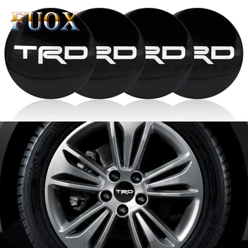 

4pcs TRD racing 56.5mm TRD Sticker Wheel Center Hub Caps Wheel Dust-proof emblem Covers Label Auto Accessories Car Styling
