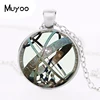 Astronomical Sundial Globe Pendant Astronomy Necklace Aqua Bronze Astrological Vintage Astronomy Science Jewelry HZ1 ► Photo 3/3