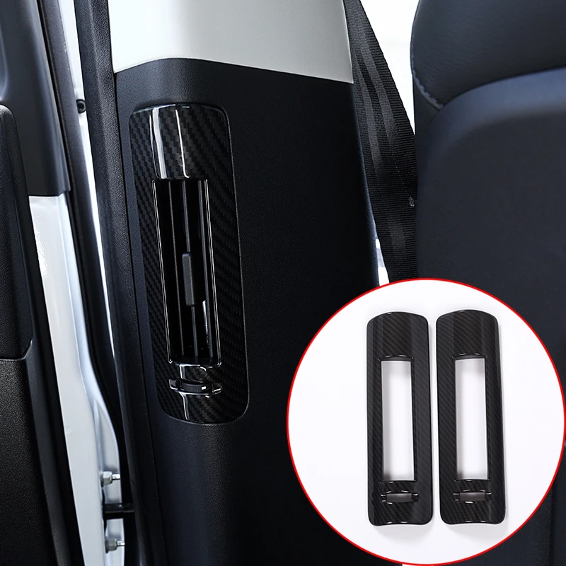 

2PCS Carbon Fiber Style ABS B Pillar AC Air Outlet Vent Trim For Land Rover Discovery Sport 2015 2016 2017 Car Accessories