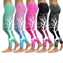 Hirigin женские высокие лосины на талии тонкие тренировки Фитнес Женская одежда с принтом дерева Джеггинсы тонкая верхняя одежда модные женские наряды