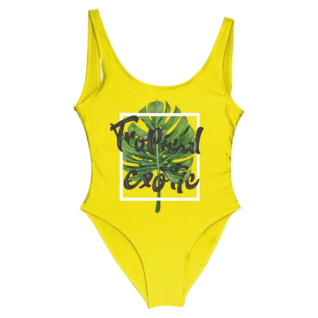 Tropical Exotic One Piece Swimsuit For Women Monstera deliciosa Liebm