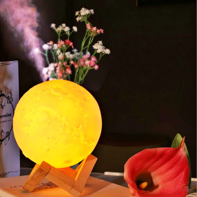 Moon Lamp 880 мл увлажнитель воздуха Эфирное масло аромадиффузор с перезаряжаемым