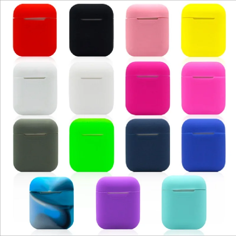 

Earphone Case For Apple Airpods strap Soft Silicone headphone Case Earphone accessories Protective wireless bluetooth Cover