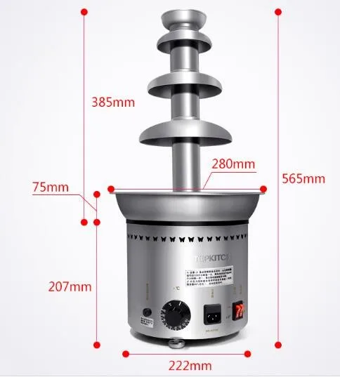 220 V электрический 4 Слои машина для шоколадного фонтана Домашний Мини условиями машина для шоколадного фонтана