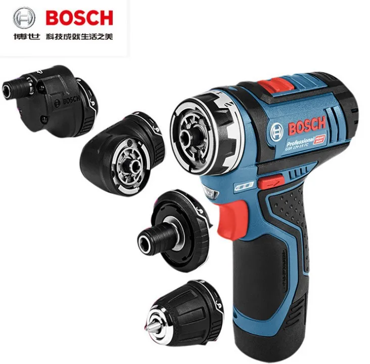 

Bosch Electric Tool GSR12V-15FC 12V Charging Electric Drill Household electric screwdriver 4-Head Multifunctional Machine