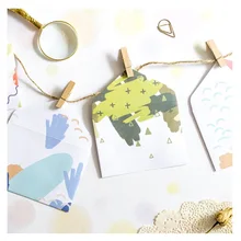 12 шт./компл. мини конфеты Цветной конверт Радуга Memo конверты корейский Канцелярские рождественский подарок