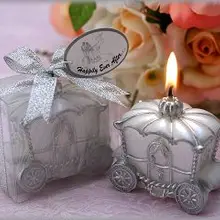 Свадебная сувенирная свеча подарок для гостей-сказка Тыква карета свечи для вечерние детского душа вечеринка украшения 60 шт./лот