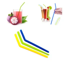 3 шт многоразовый силикон соломинки с чистящей щеткой подставка для вина бар напиток набор соломинок для вечеринок