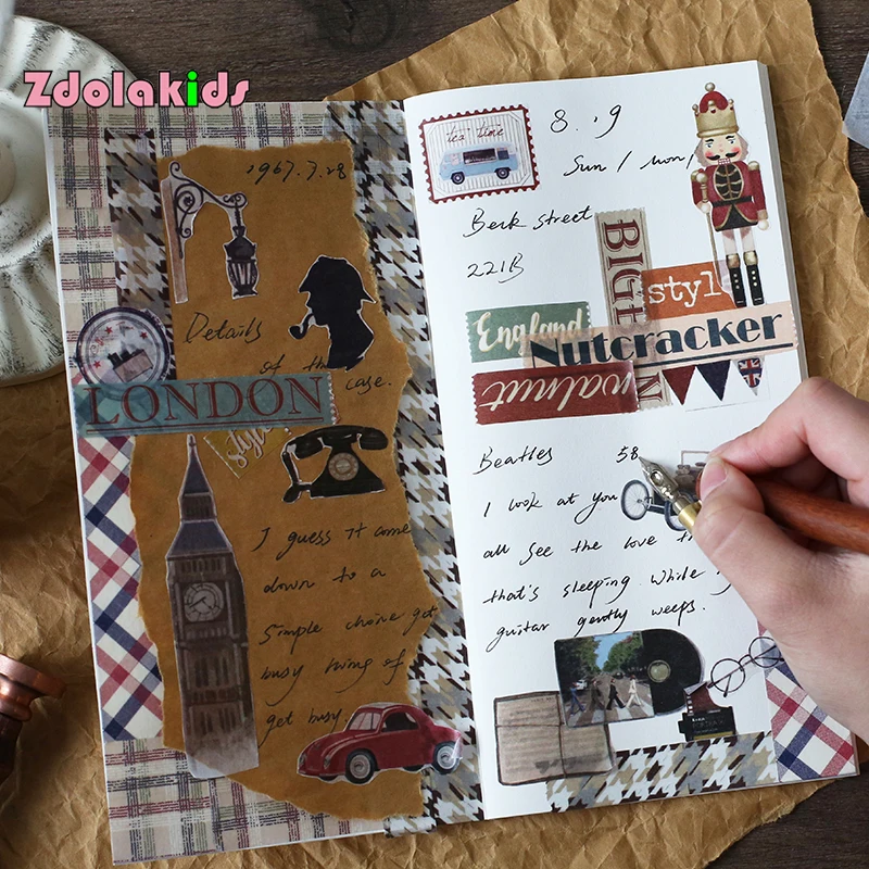 

Vintage British Style London Guards DIY Decorative Scrapbook Masking Tape Office Adhesive Tape Stationery