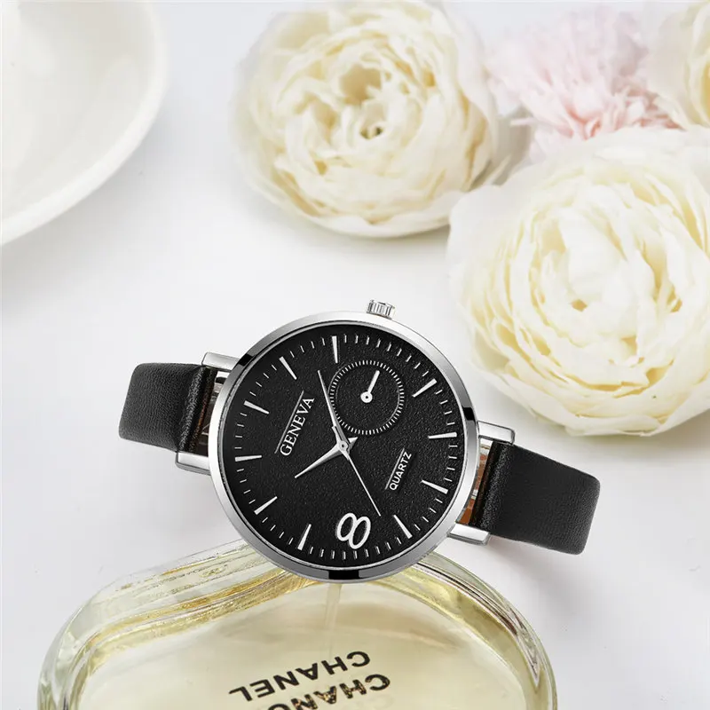 Новые модные роскошные Брендовые женские наручные часы Geneva из розового золота повседневные кварцевые наручные часы reloj mujer 533