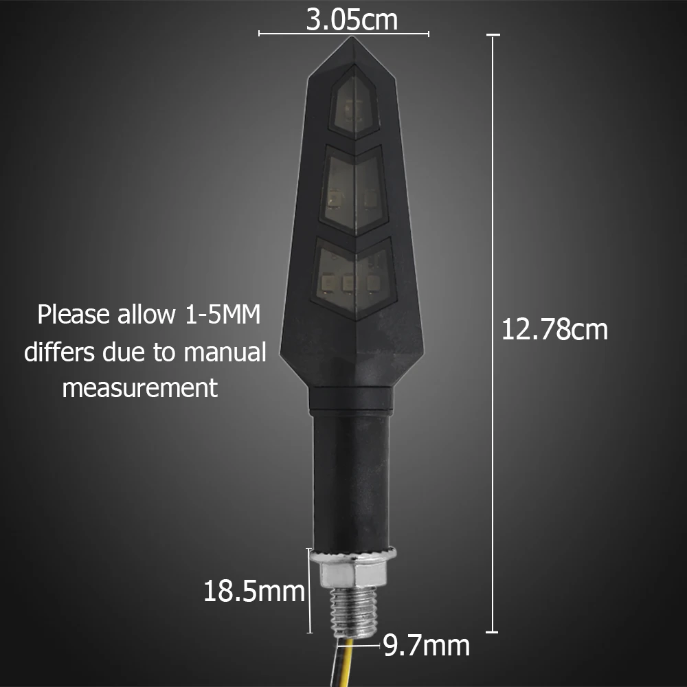 12V Универсальный мотоцикл велосипед 6 светодиодный указатель поворота мигалка светильник индикаторы желтый 1 шт