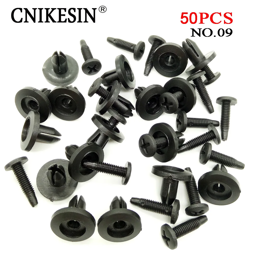 CNIKESIN 6mm Car Bumper Cover Diversion Plate Fenders Swell Plastic Screw Rivet Fastener Clips for Honda