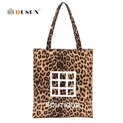 DUSUN Мода 2019 Женская Повседневная сумка Женская Роскошная брендовая сумка через плечо винтажная Осенняя дикая леопардовая верхняя ручка