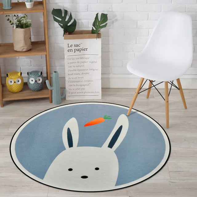 Cute Animals Carpet Kids Room Modern Soft Round Computer Cute Animals Carpet Kids Room Modern Soft Round Computer Chair Rug Fashion Rugs For Bedroom Children Tent Floor Mat In From Home